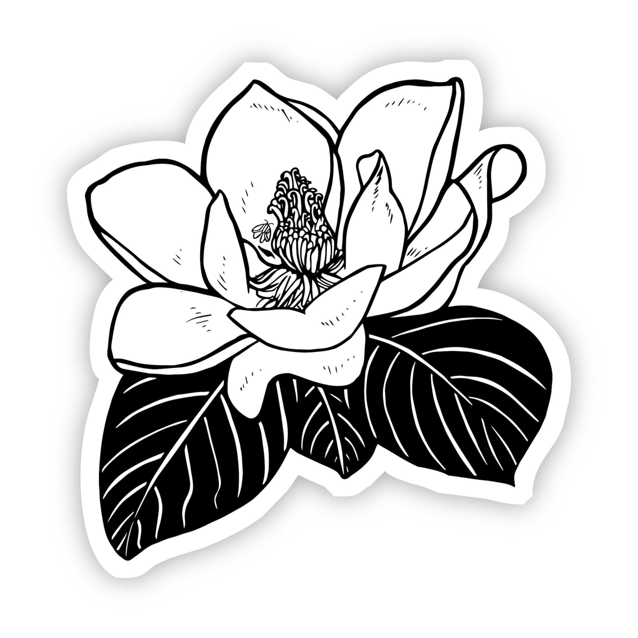 white lily stickers White Blooming Flower Sticker – Big Moods