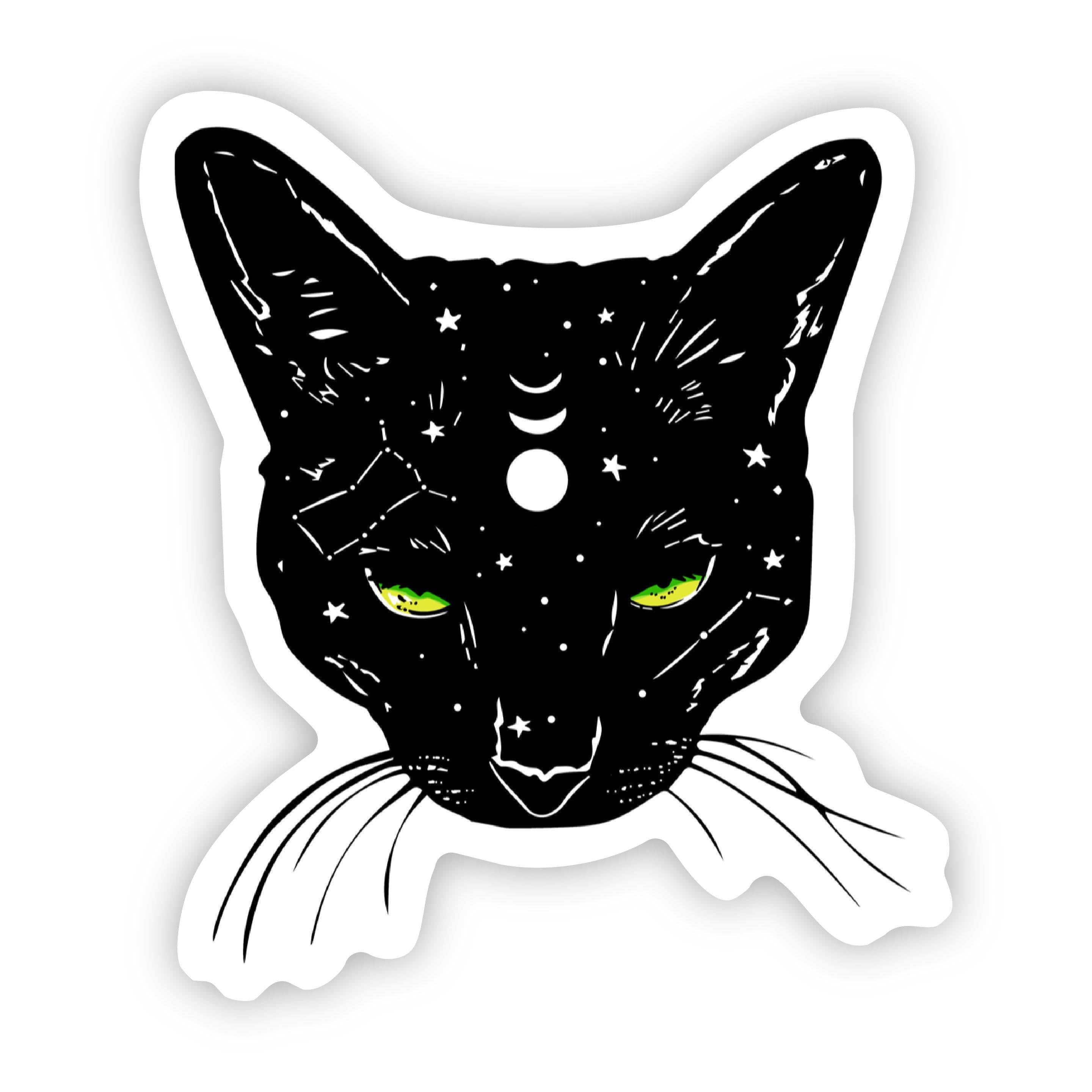 Black Cat Constellation Sticker