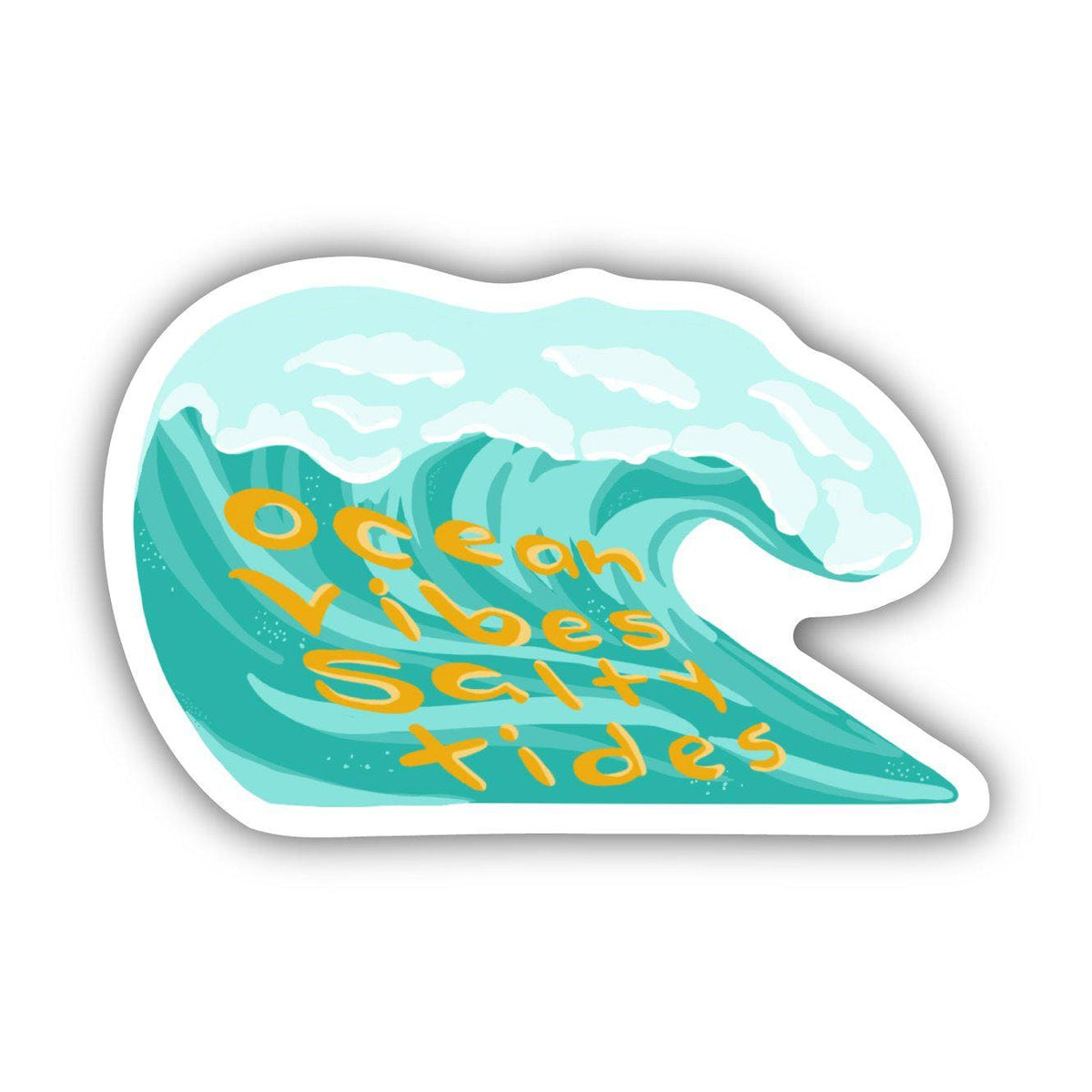 Ocean Vibes Salty Tides Sticker – Big Moods