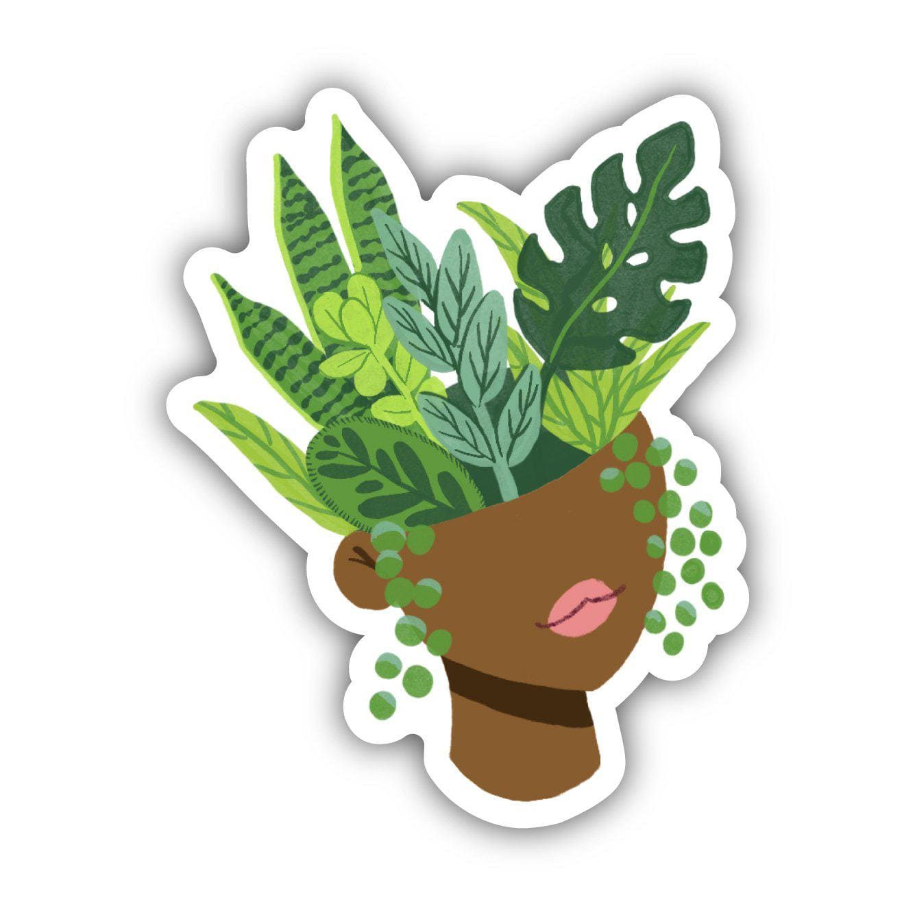 face stickers for plant pots Face Planter Pot Sticker