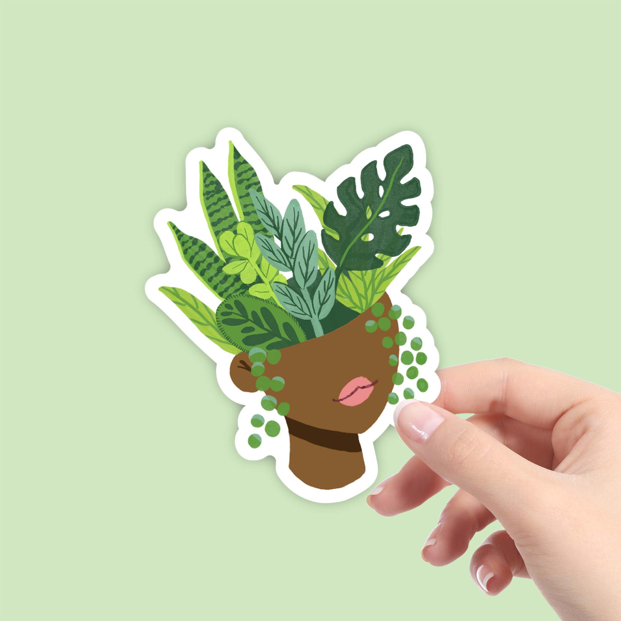 face stickers for plant pots Face Planter Pot Sticker