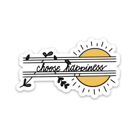 Choose Happiness Sticker - Sun