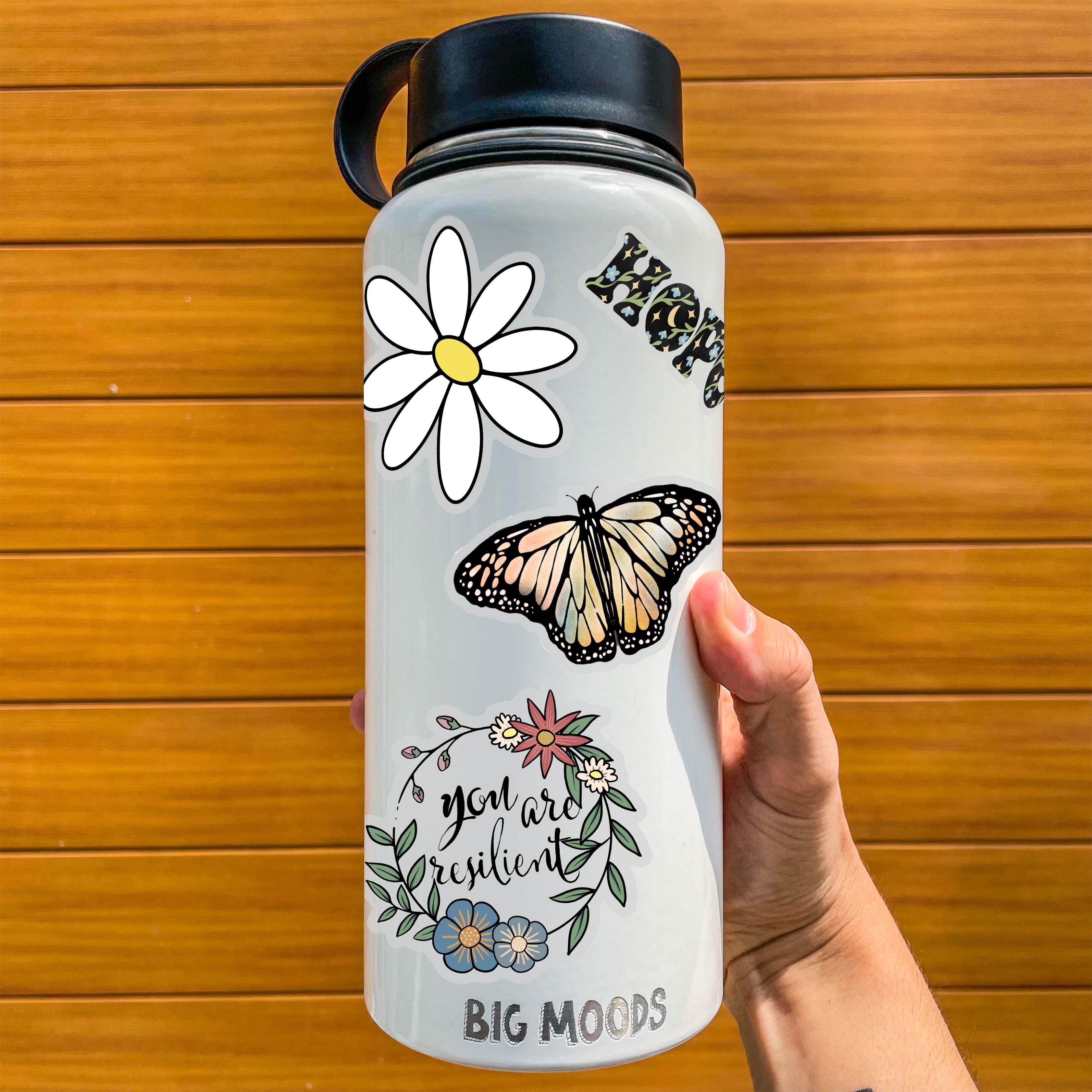 Water Bottle Multi Color Aesthetic Sticker – Big Moods