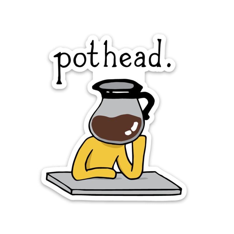 a pothead Pothead Coffee | Waterproof Vinyl Sticker | 3" X 3"