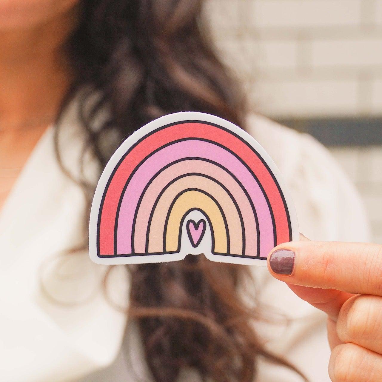 Pink Rainbow Sticker Pink Rainbow Sticker – Big Moods