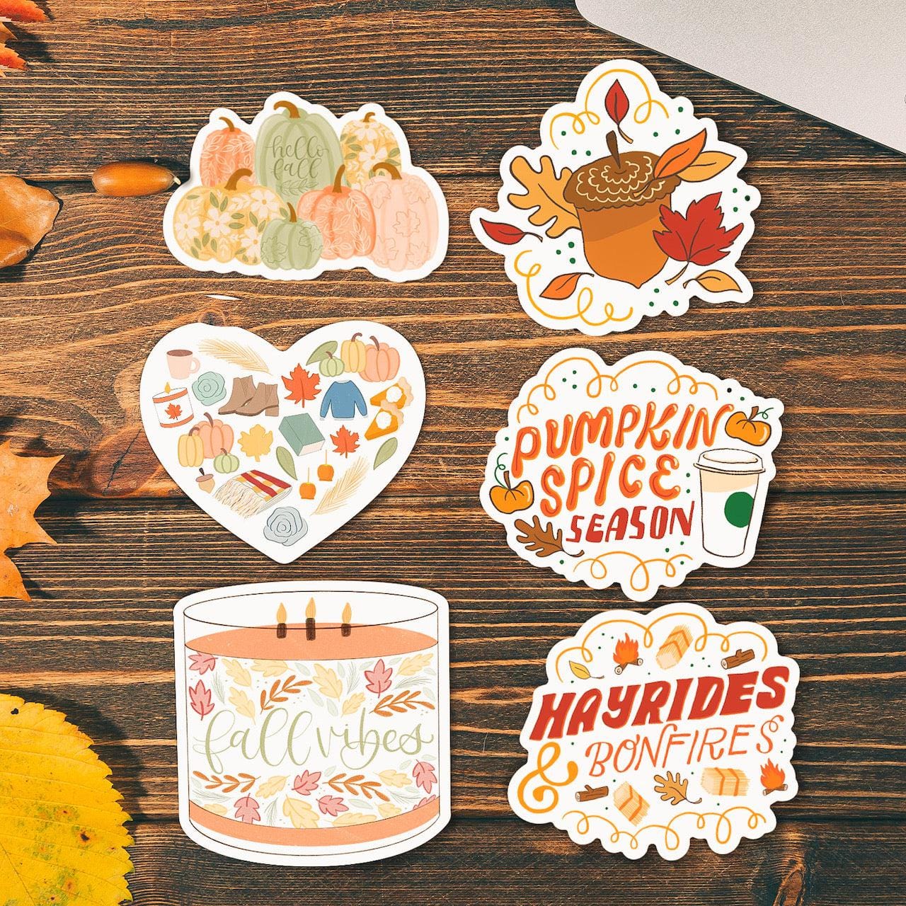 Fall Hay Rides Graphics Fall Vibes, Pumpkins & Hayrides 6 Pack – Big Moods