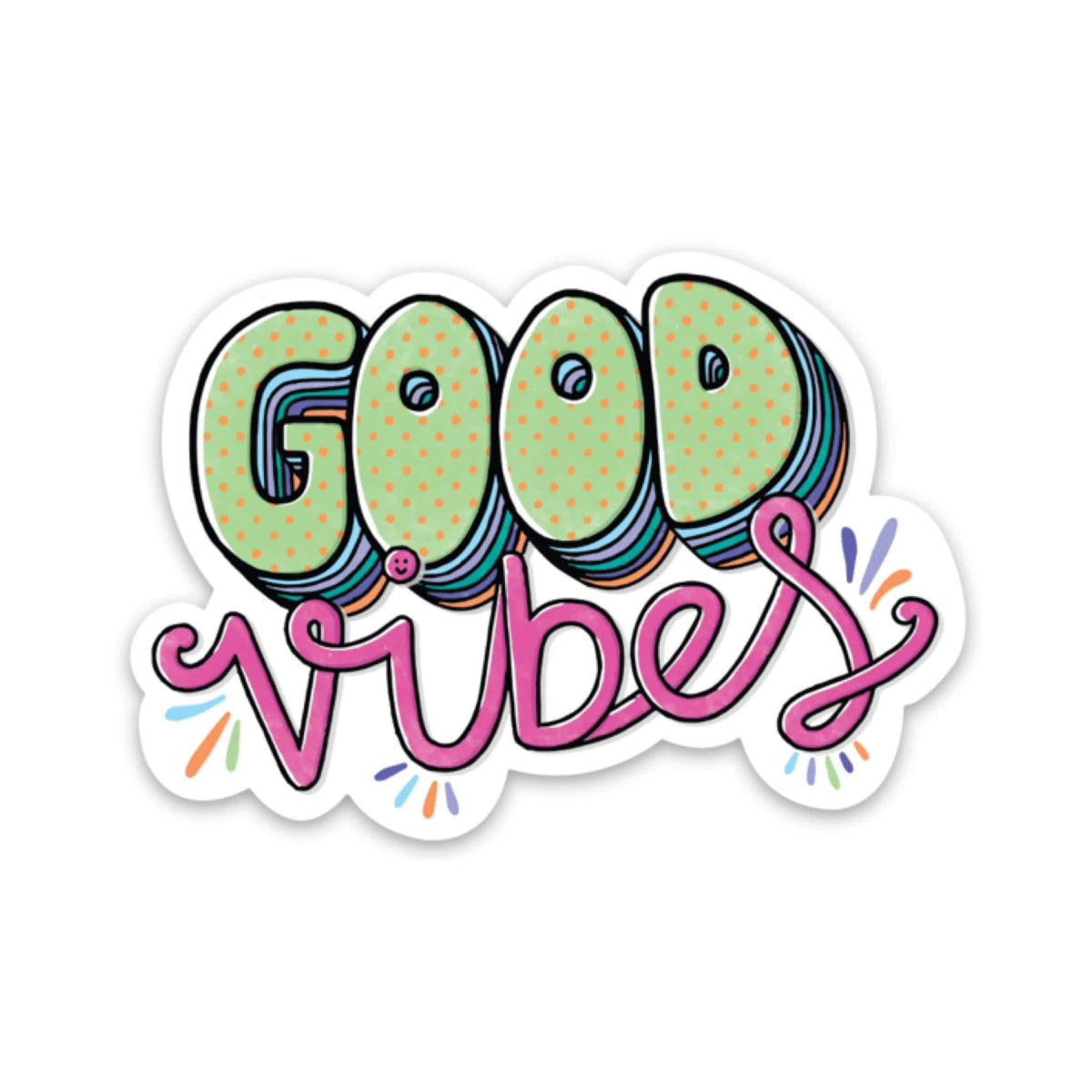 Good Vibes Sticker - Hand Lettering – Big Moods