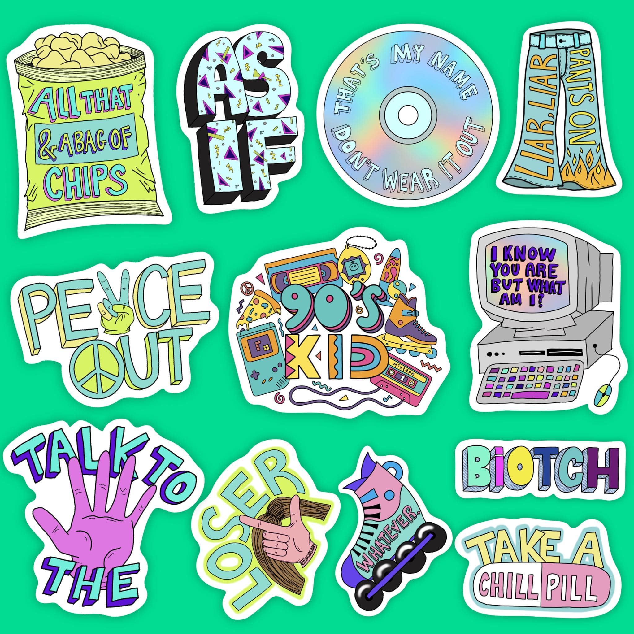 90s Sticker 12 Pack Classic – Big Moods
