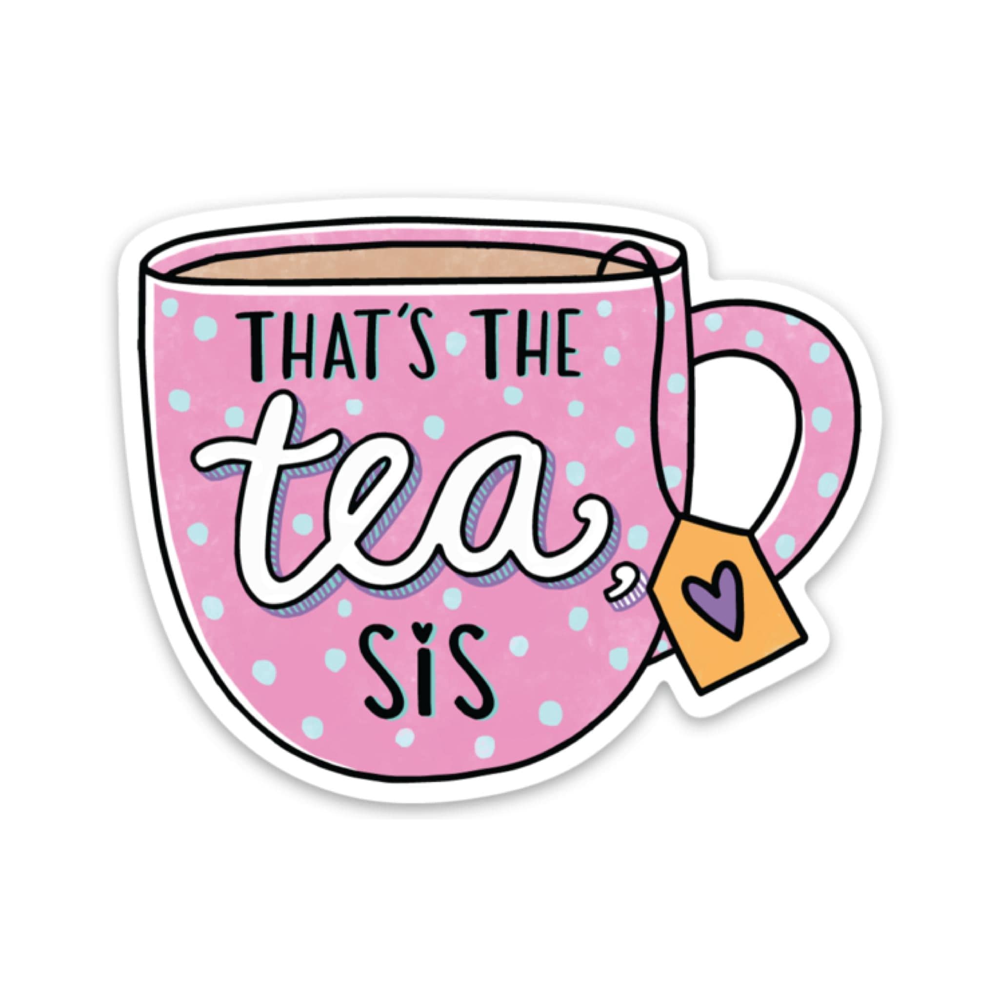 aesthetic books and tea cup - pink Sticker for Sale by