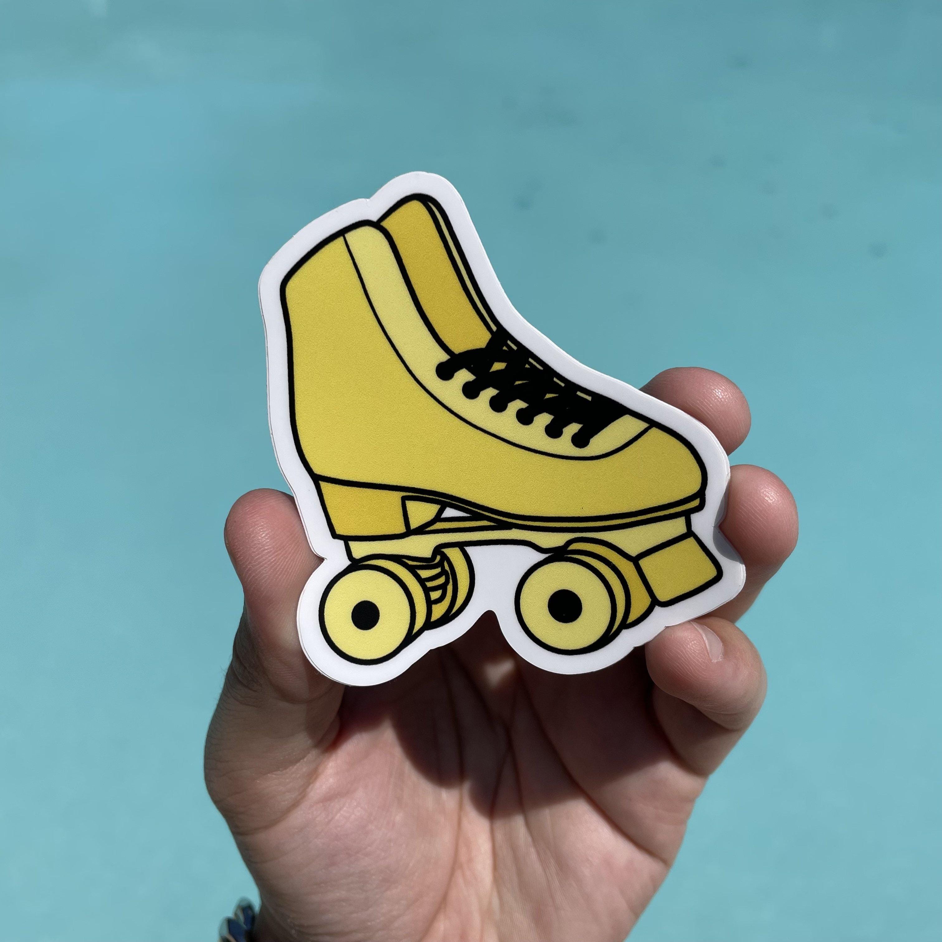 Yellow Roller Skate Aesthetic Sticker – Big Moods