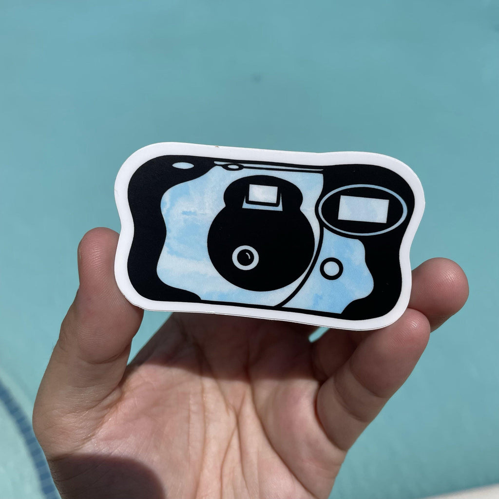 Blue Tie Dye Disposable Camera Aesthetic Sticker – Big Moods