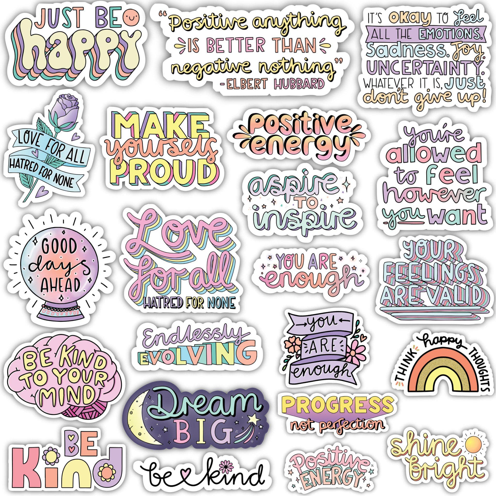 Colorful Positivity Sticker 22 Pack