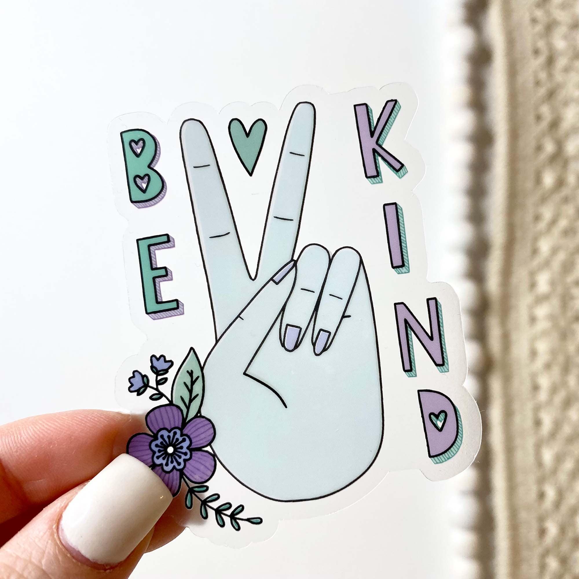 Be Kind Clear Sticker – Big Moods