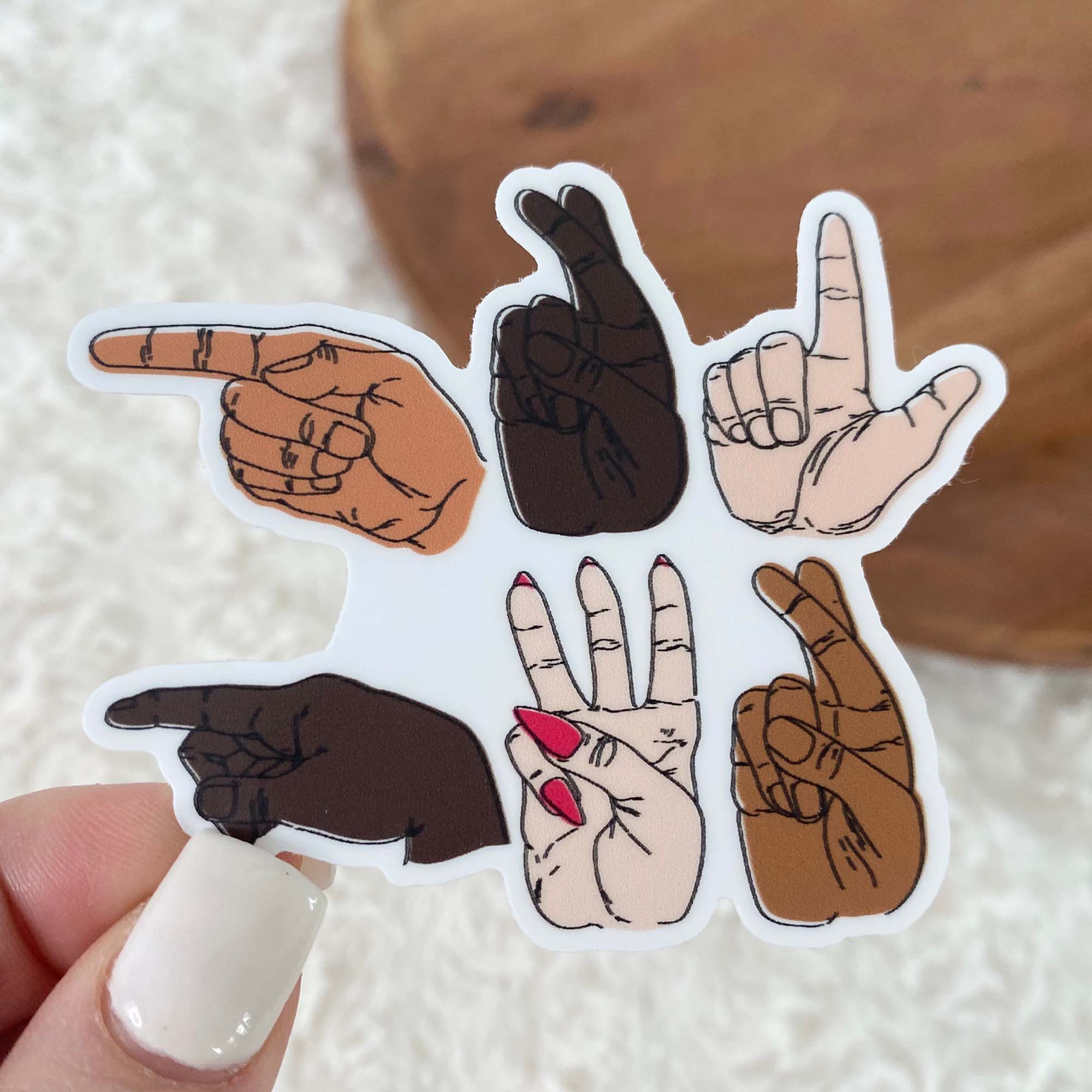 Pwr Sign GRL PWR Sign Language Sticker – Big Moods