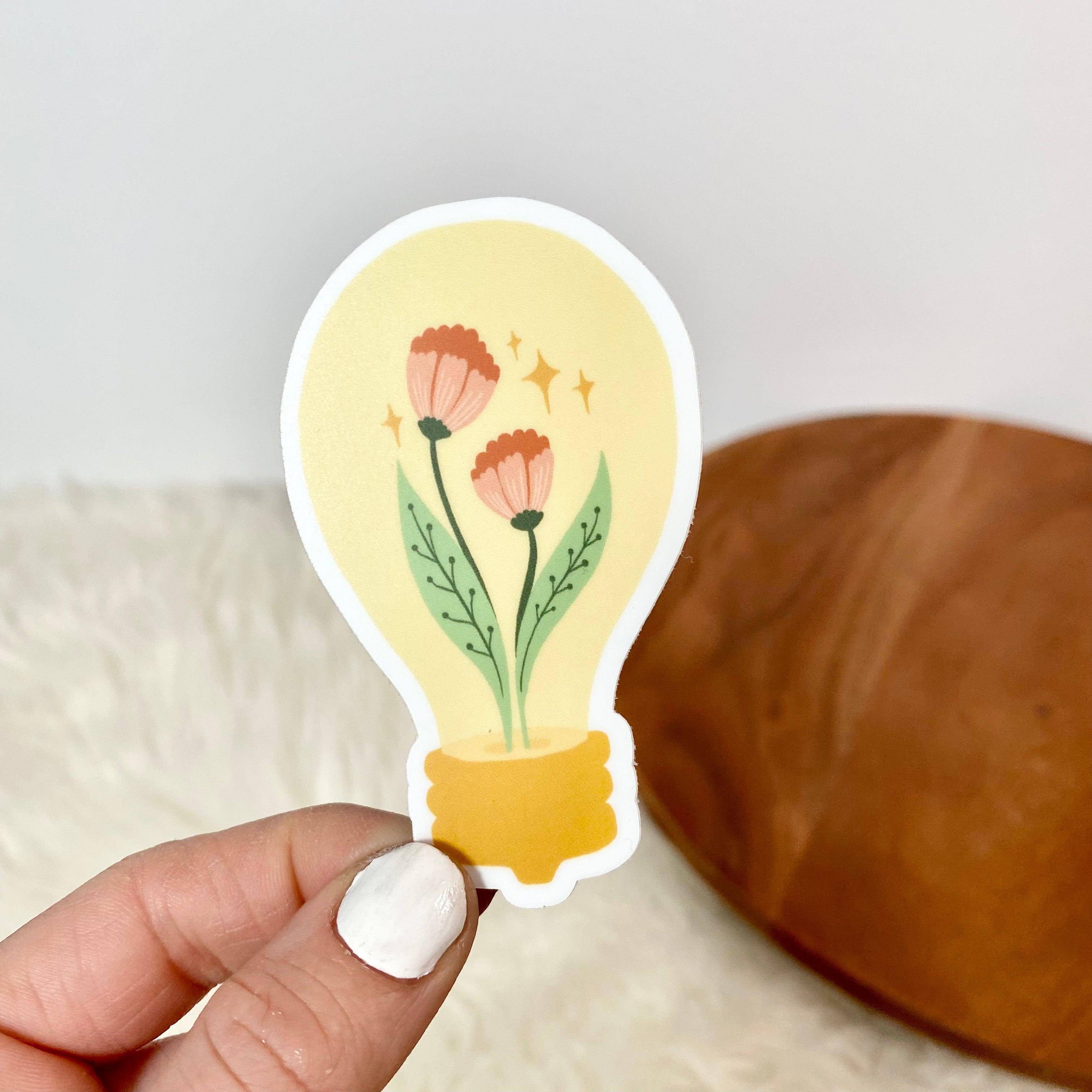 Floral Light Bulb Sticker – Big Moods