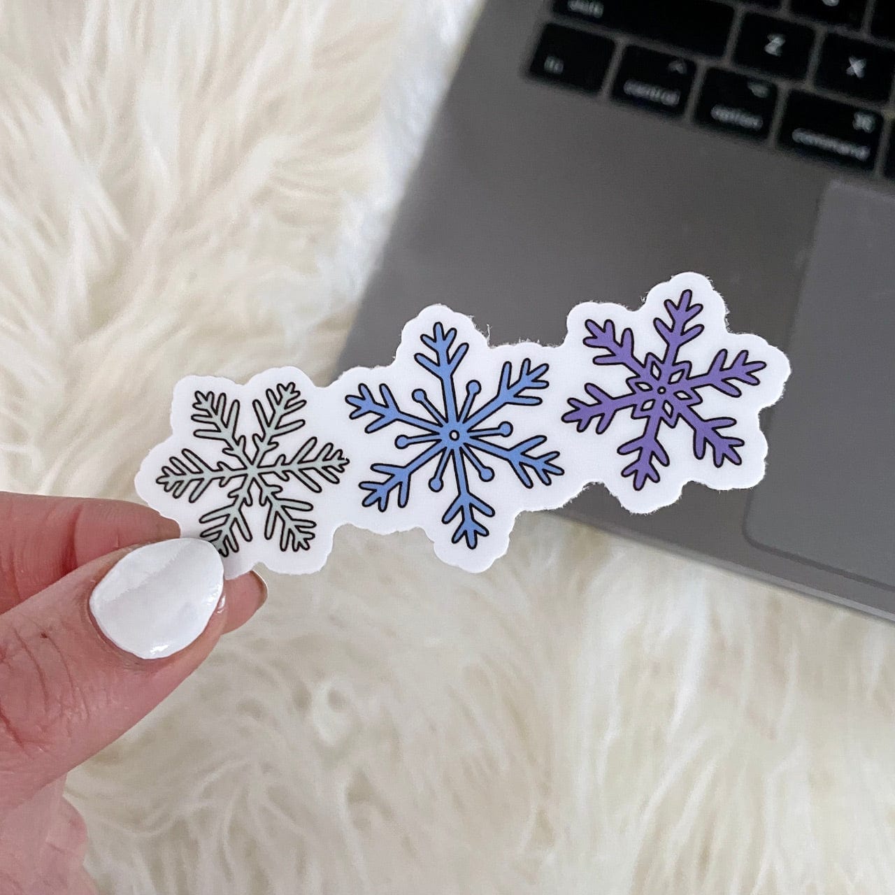 Snowflake Sitcker 3 Snowflakes Sticker – Big Moods
