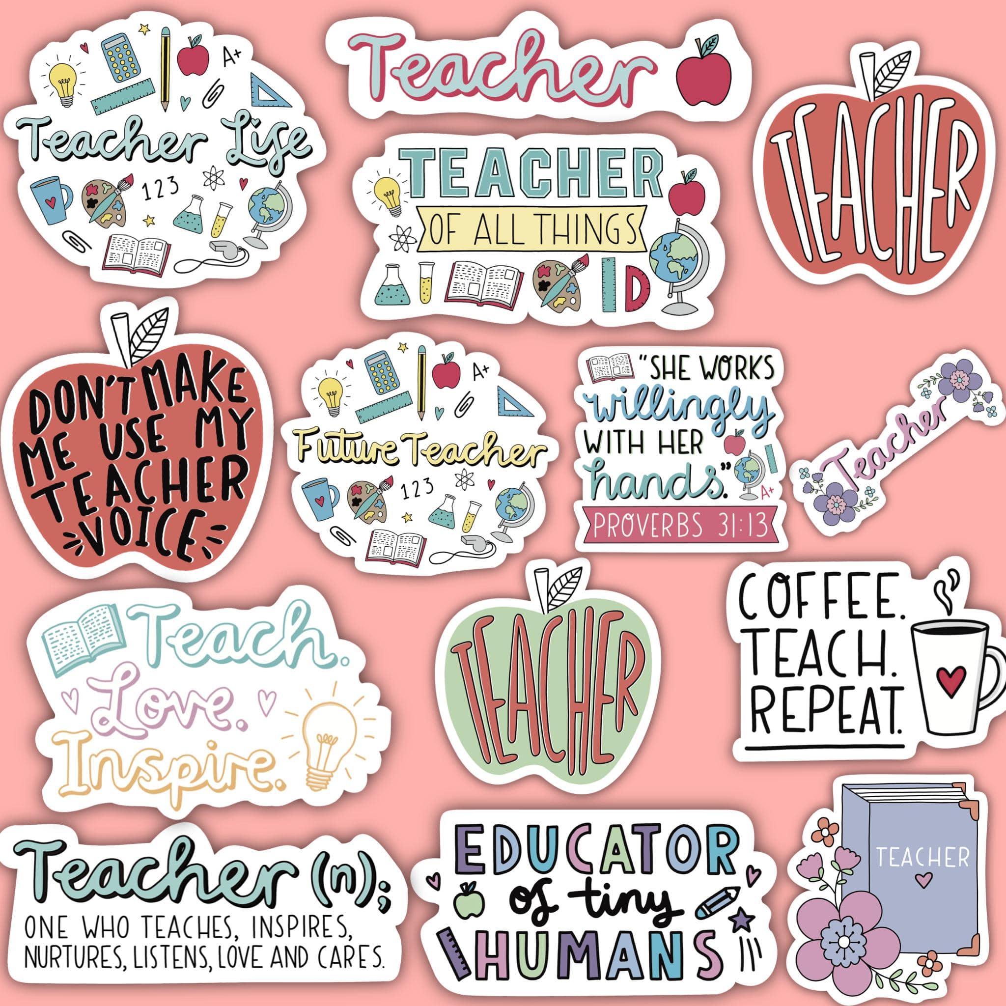 Teacher Sticker 14 Pack Classic
