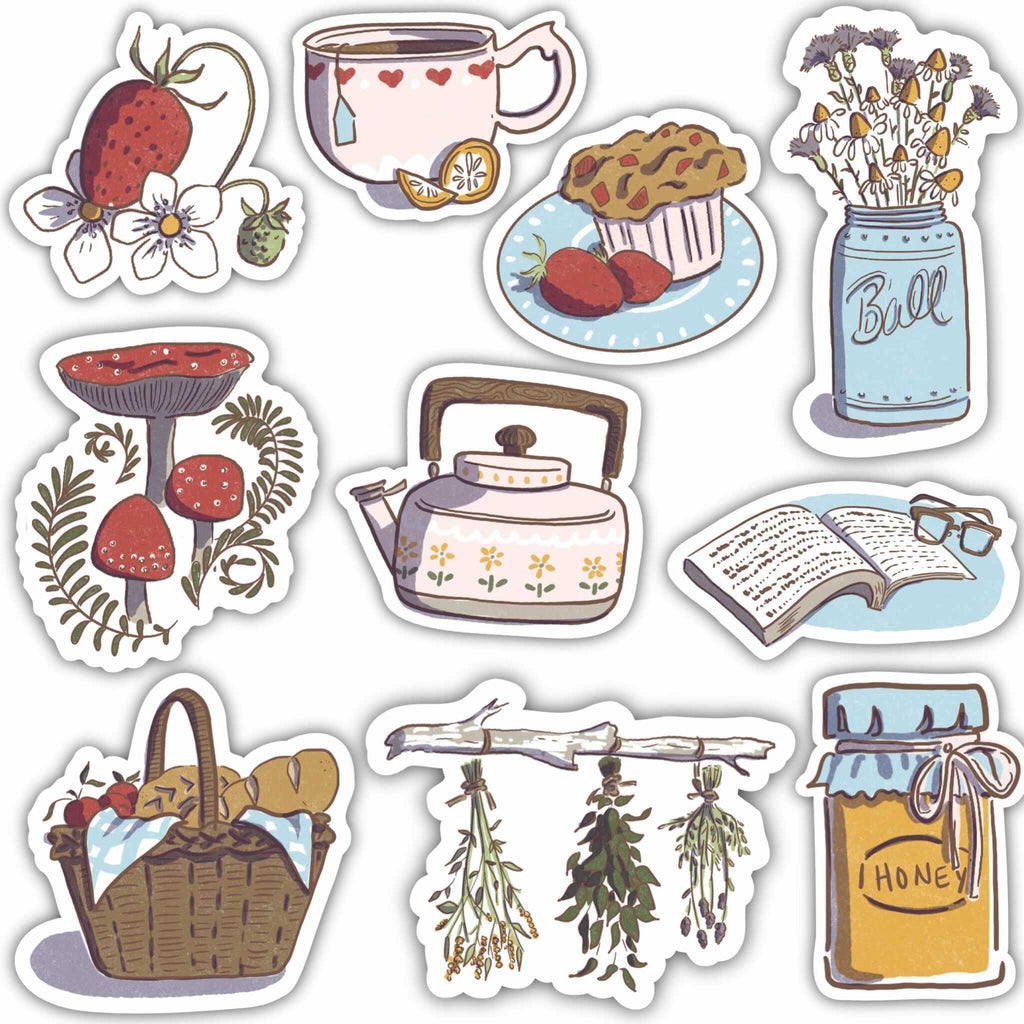 Cluttercore Stickers Cottagecore Stickers – Big Moods