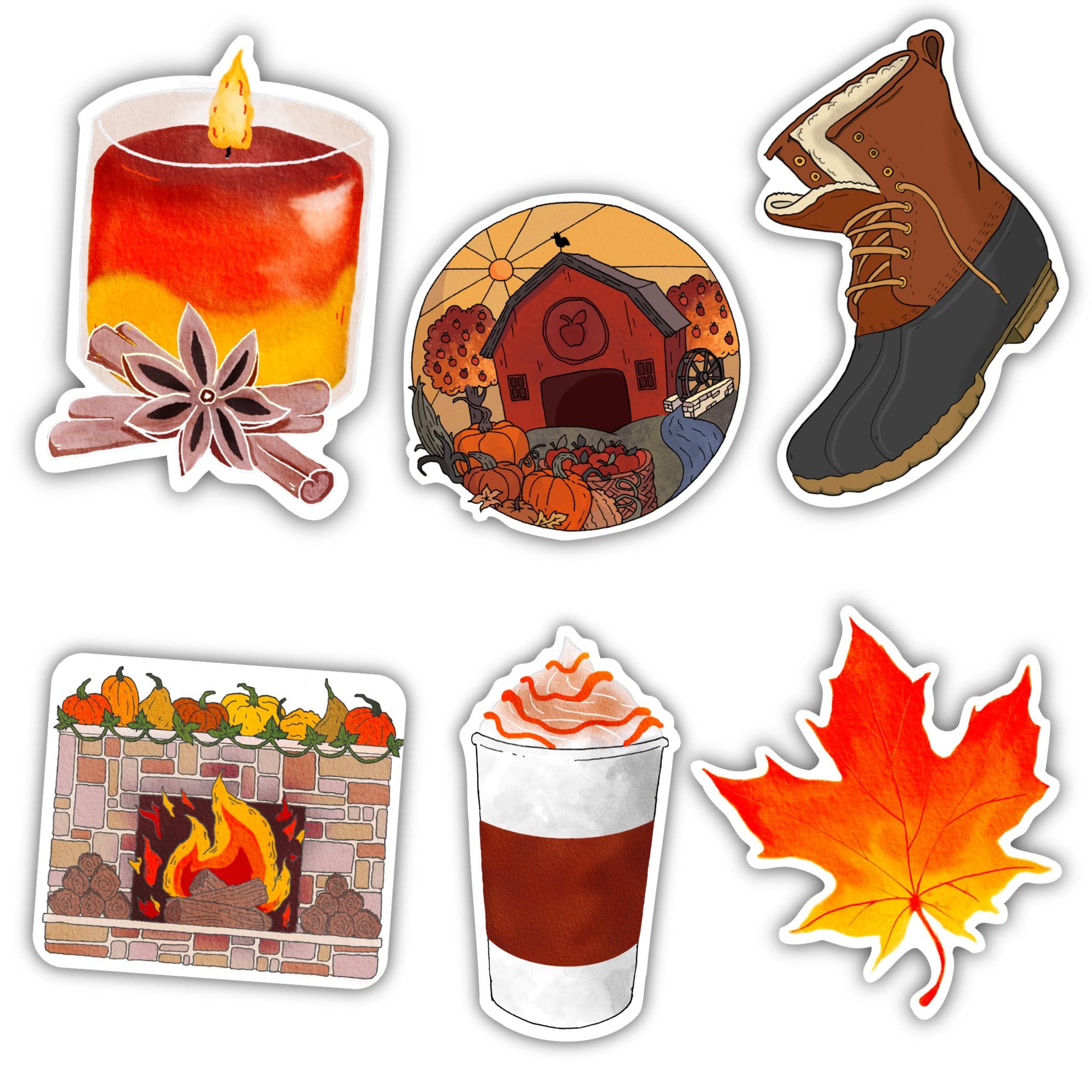 Fall Sticker 6 Pack – Big Moods