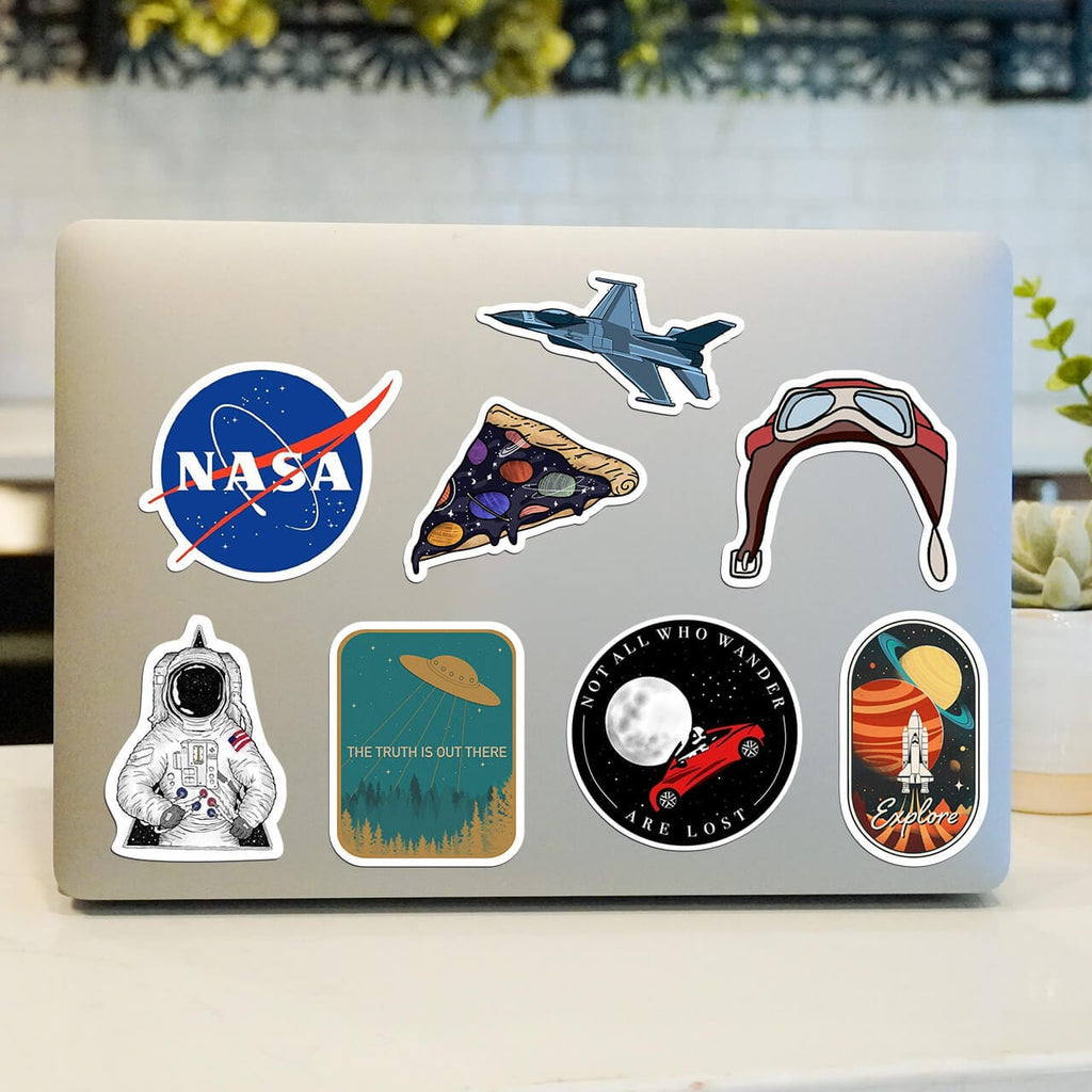 Explor Sticker Explorer Sticker Pack: 8 Space & Aviation Designs – Big Moods