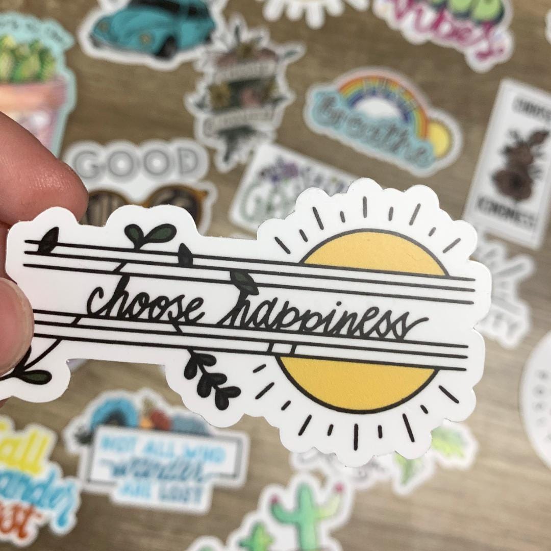 Choose Happiness Sticker - Sun – Big Moods