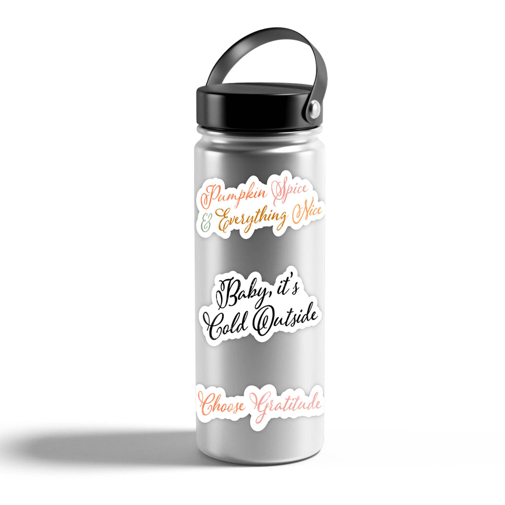 Winter Calligraphy Stickers 8 Pack – Big Moods