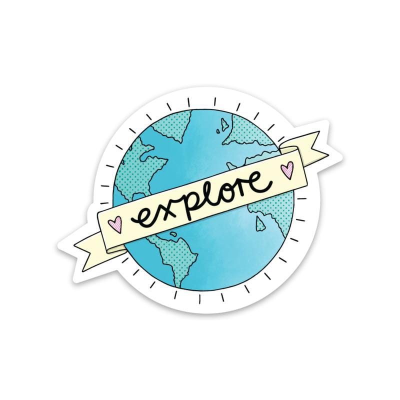Explore World Sticker