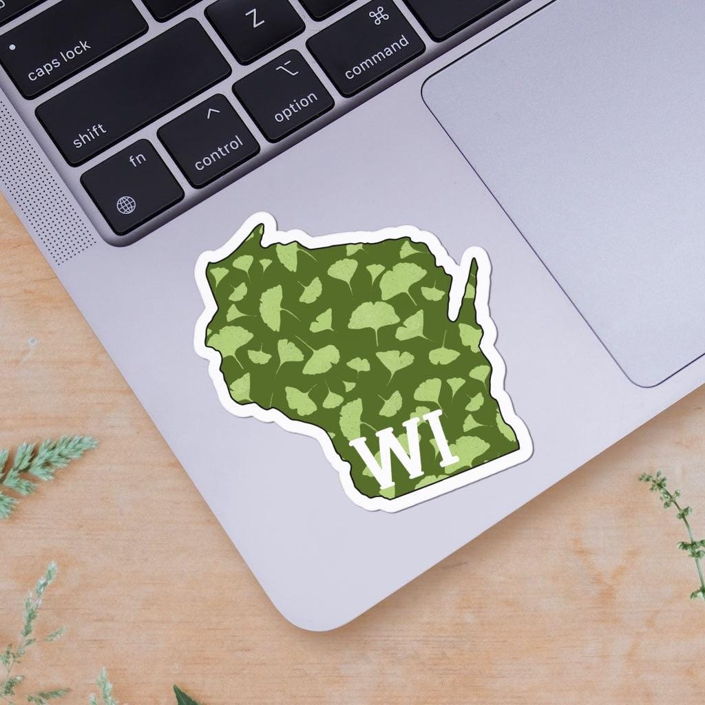 Wisconsin Green Background Wisconsin Green Nature Sticker – Big Moods