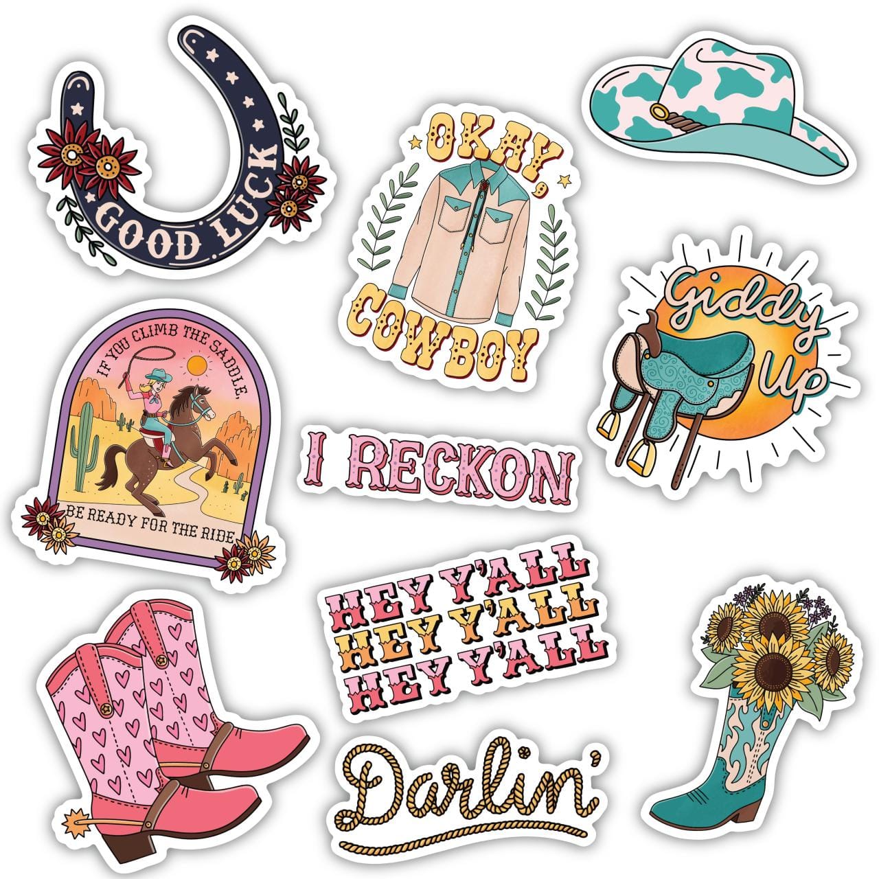 Cwest Sticker Wild West Stickers - 10 Pack – Big Moods