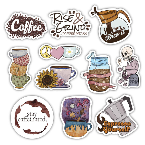 Coffee Lovers Sticker Pack - 5 Stickers – Big Moods