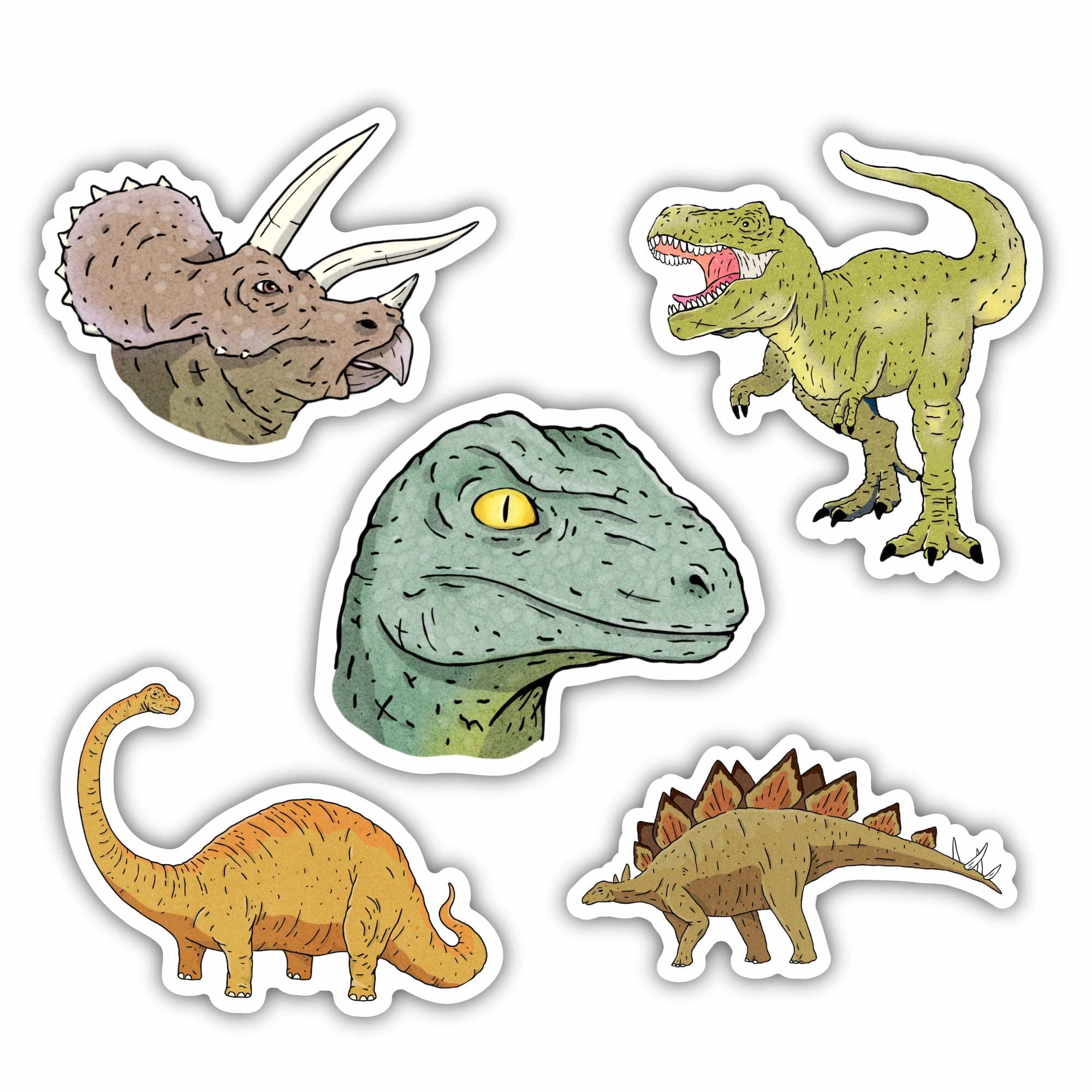 Dino Stickers Dinosaur Sticker Sheets 10 Stickers Cute Dinosaur Stickers